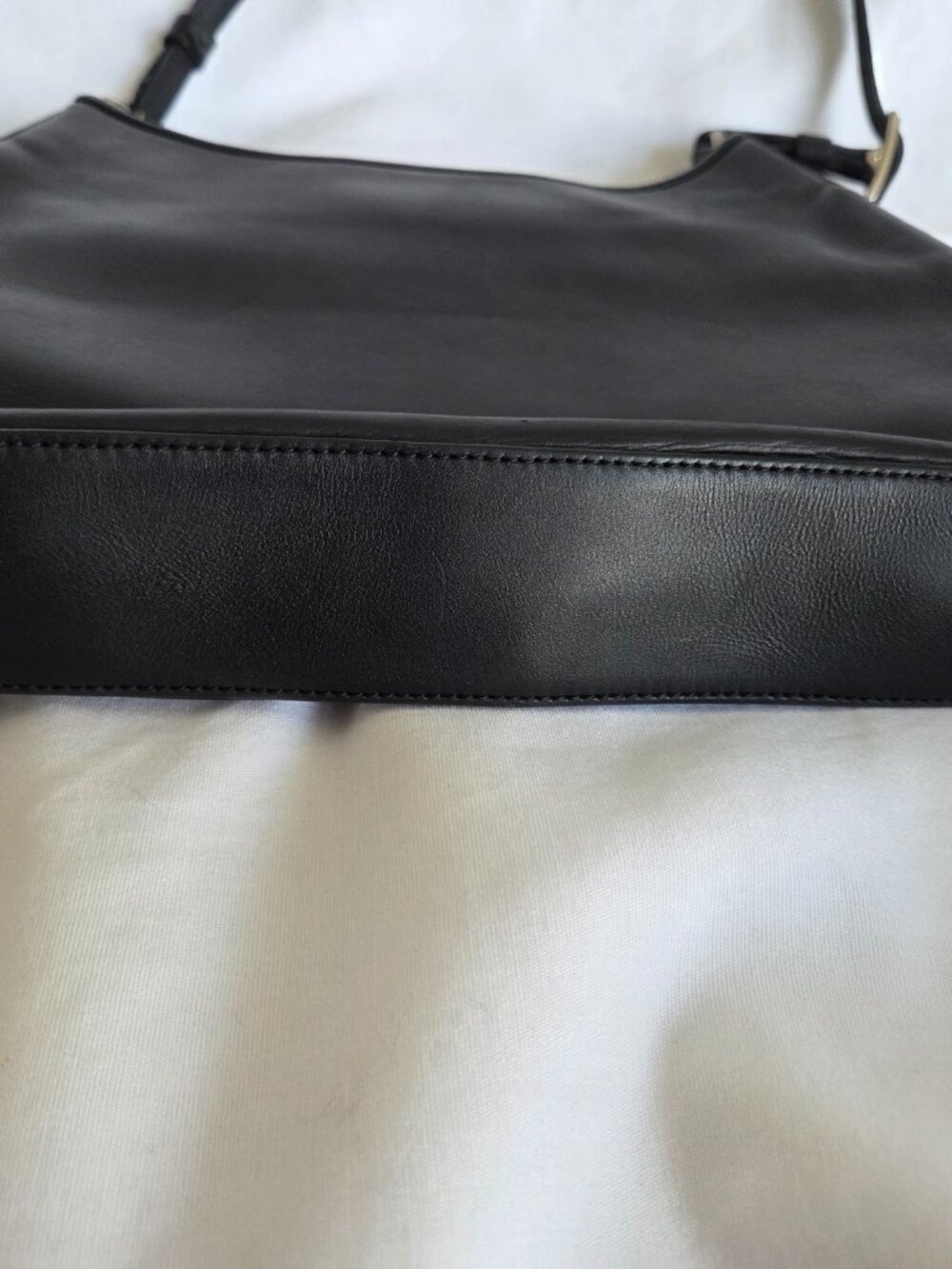 VINTAGE Authentic Coach Style 8134 Black Leather Hobo Shoulder Bag - Picture 7 of 14